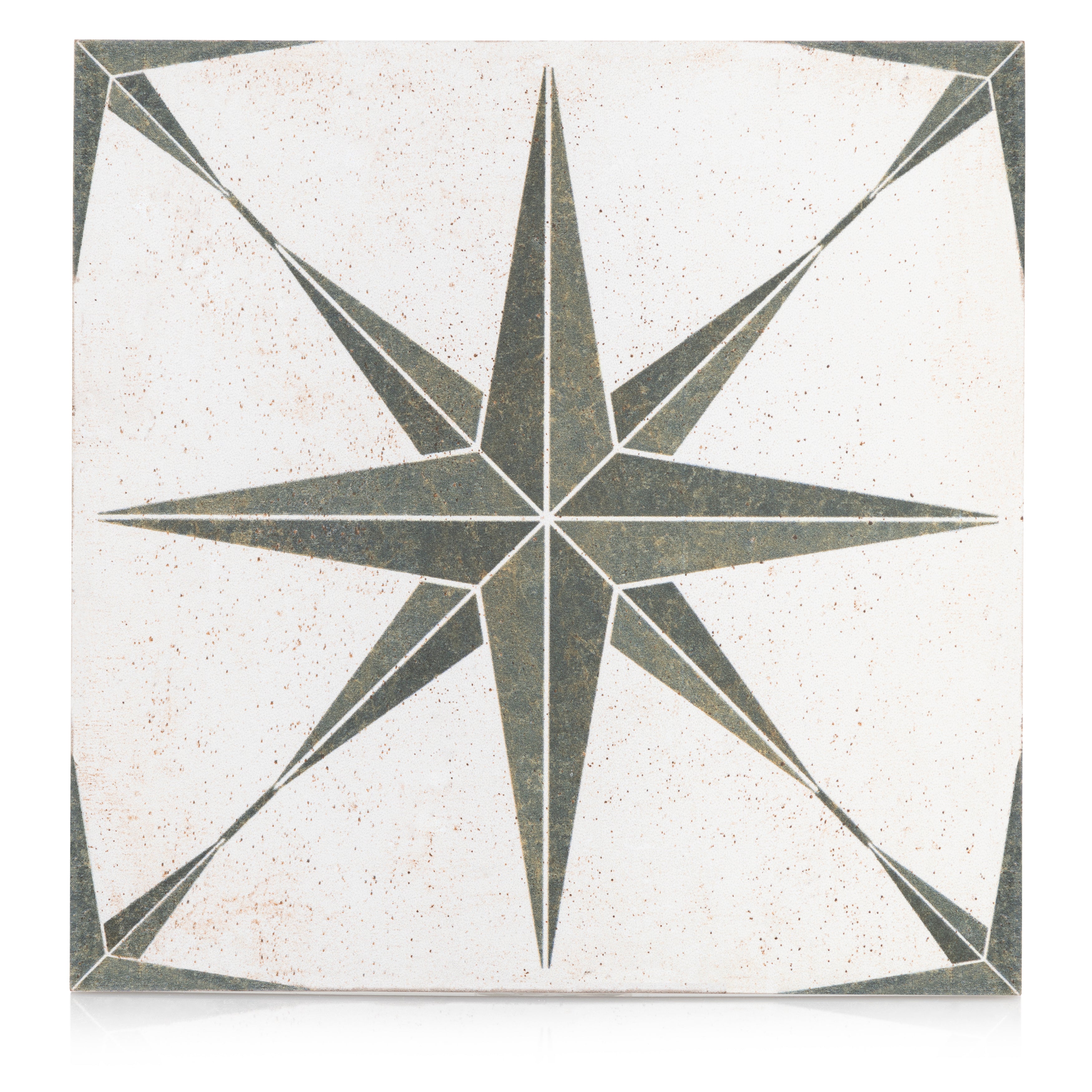 9x9 Star Green porcelain tile - Industry Tile